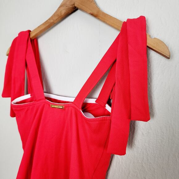 NEW Alexandra Miro Audrey Ribbed Ribbon Strap One Piece Swim Suit - Picture 10 of 16